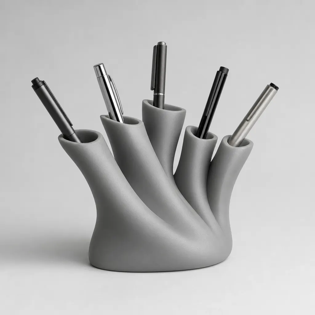 Sculptural Desk Pen Holder